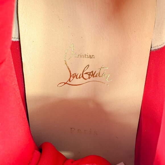 Christian Louboutin Red Runner Sneakers Multi Suede Mesh Size 40 US 10 Women - Picture 13 of 14